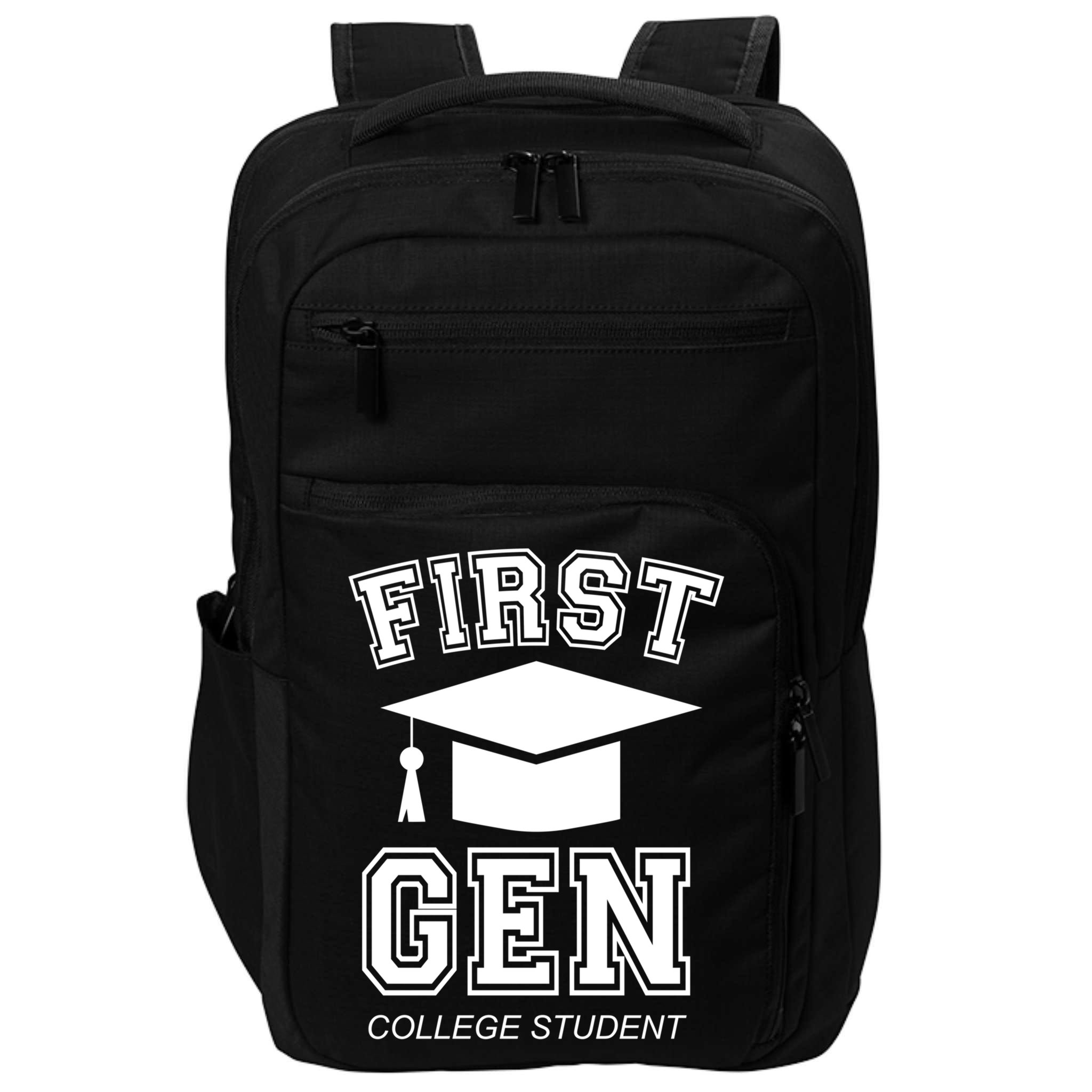 First Generation College Student Grad University Graduate Gift Impact Tech Backpack