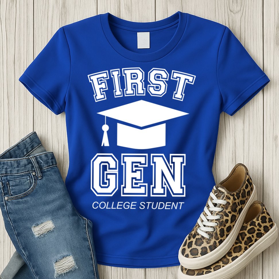 First Generation College Student Grad University Graduate Gift Womens T-Shirt