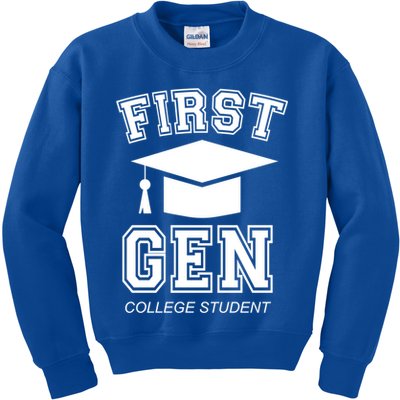 First Generation College Student Grad University Graduate Gift Kids Sweatshirt