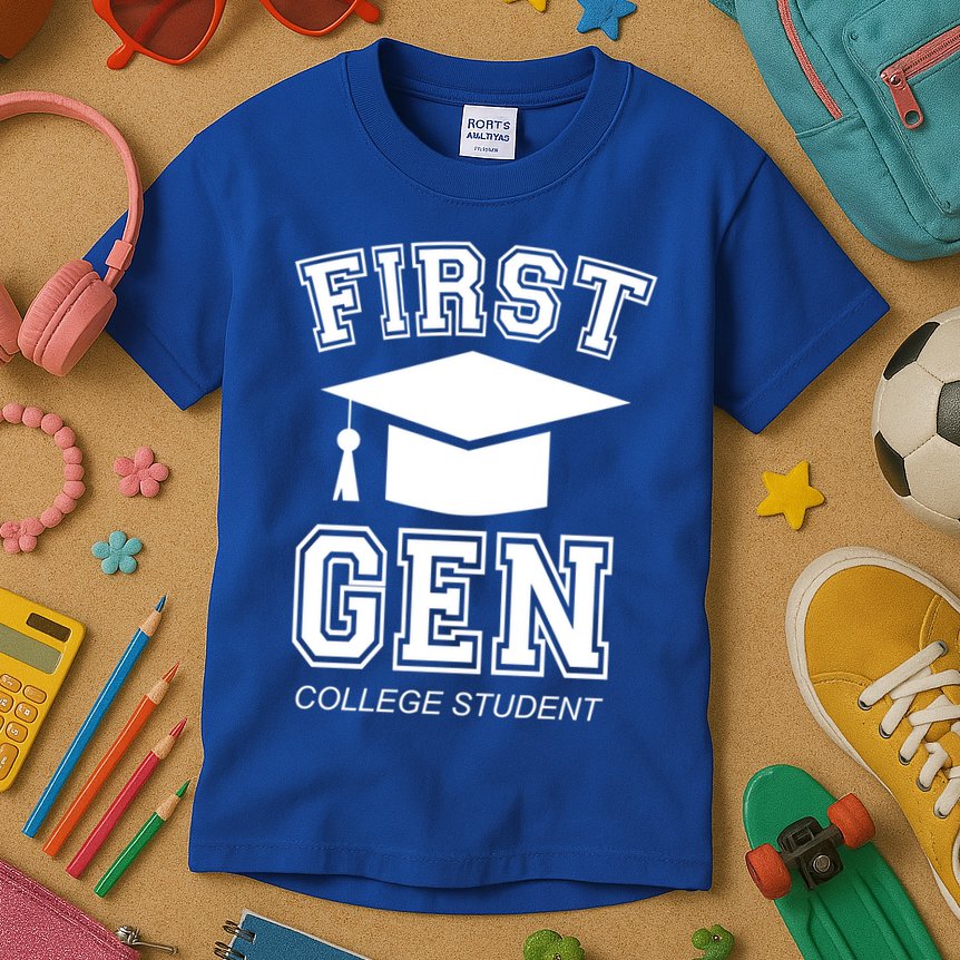 First Generation College Student Grad University Graduate Gift Kids T-Shirt