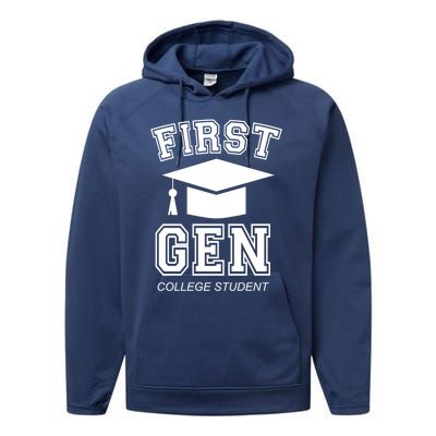 First Generation College Student Grad University Graduate Gift Performance Fleece Hoodie