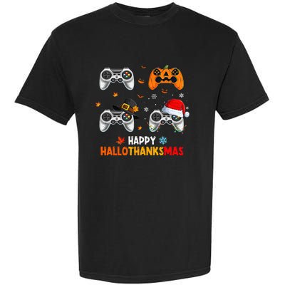 Festive Gaming Celebration Hallothanksmas Fun Garment-Dyed Heavyweight T-Shirt