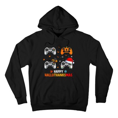 Festive Gaming Celebration Hallothanksmas Fun Hoodie