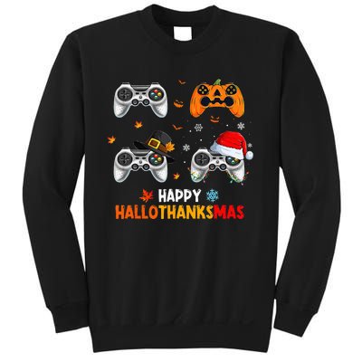 Festive Gaming Celebration Hallothanksmas Fun Sweatshirt