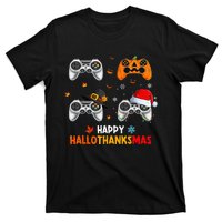 Festive Gaming Celebration Hallothanksmas Fun T-Shirt