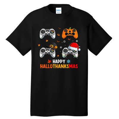 Festive Gaming Celebration Hallothanksmas Fun Tall T-Shirt