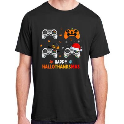 Festive Gaming Celebration Hallothanksmas Fun Adult ChromaSoft Performance T-Shirt