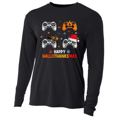 Festive Gaming Celebration Hallothanksmas Fun Cooling Performance Long Sleeve Crew