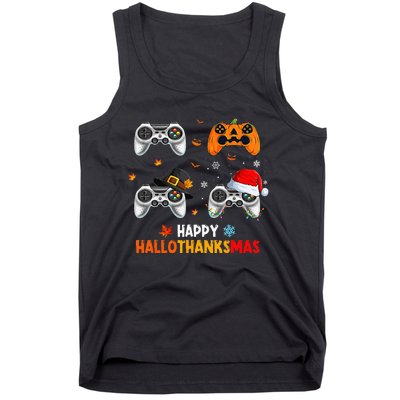 Festive Gaming Celebration Hallothanksmas Fun Tank Top