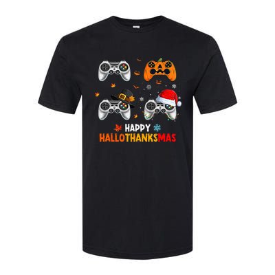 Festive Gaming Celebration Hallothanksmas Fun Softstyle CVC T-Shirt