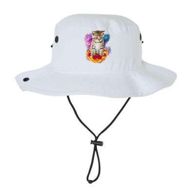 Funny Galaxy Cat Space Cat Eat Pizza And Taco Legacy Cool Fit Booney Bucket Hat