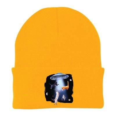 Funny Galaxy Cat Space Kitty Planets Galaxy Knit Cap Winter Beanie