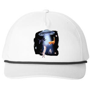 Funny Galaxy Cat Space Kitty Planets Galaxy Snapback Five-Panel Rope Hat