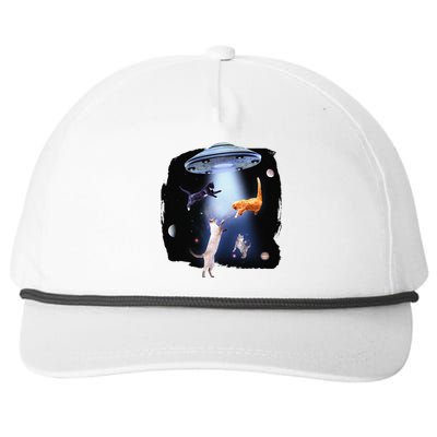 Funny Galaxy Cat Space Kitty Planets Galaxy Snapback Five-Panel Rope Hat