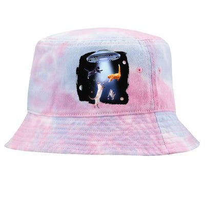 Funny Galaxy Cat Space Kitty Planets Galaxy Tie-Dyed Bucket Hat