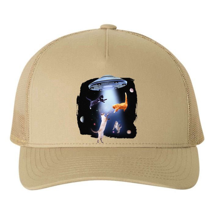 Funny Galaxy Cat Space Kitty Planets Galaxy Yupoong Adult 5-Panel Trucker Hat