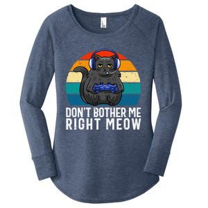 Funny Gaming Cat Gaming Tee Funny Cat Gamer Women's Perfect Tri Tunic Long Sleeve Shirt