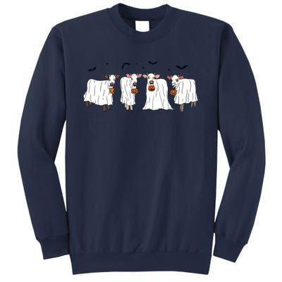 Funny Ghost Cows Halloween Animals Cow Lover Spooky Season Sweatshirt