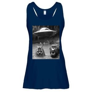 Funny Graphic Capybara Bigfoot Sasquatch Alien Ufo Ladies Essential Flowy Tank