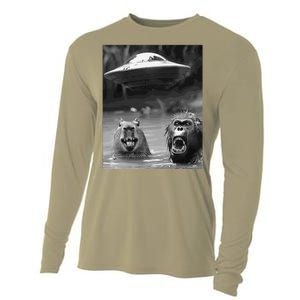 Funny Graphic Capybara Bigfoot Sasquatch Alien Ufo Cooling Performance Long Sleeve Crew