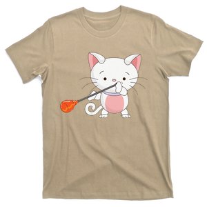 Funny Glassblowing Cute Cat Cartoon Gift T-Shirt