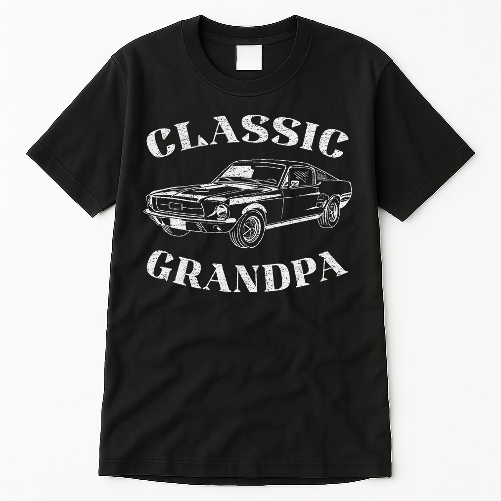 Funny Grandpa Classic Car Tall T-Shirt