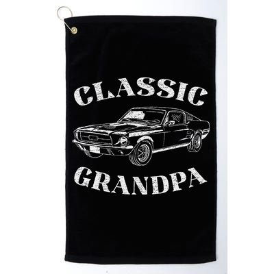 Funny Grandpa Classic Car Golf Towel