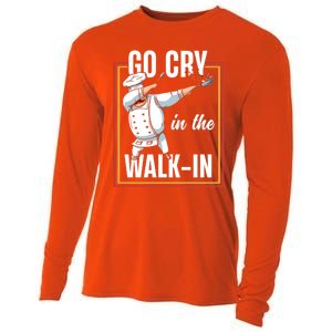 Funny Go Cry In The Walkin Dabbing Cook Kitchen Chef Gift Cooling Performance Long Sleeve Crew