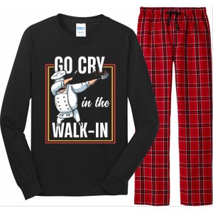 Funny Go Cry In The Walkin Dabbing Cook Kitchen Chef Gift Long Sleeve Pajama Set