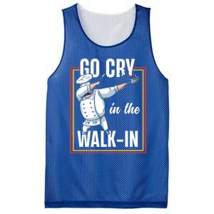 Funny Go Cry In The Walkin Dabbing Cook Kitchen Chef Gift Mesh Reversible Basketball Jersey Tank