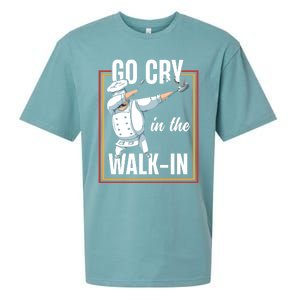 Funny Go Cry In The Walkin Dabbing Cook Kitchen Chef Gift Sueded Cloud Jersey T-Shirt