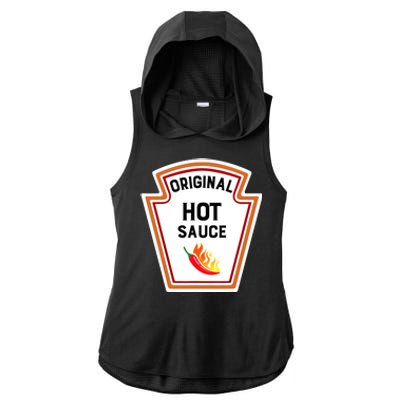 Funny Group Condiments Halloween Costume Original Hot Sauce Ladies PosiCharge Tri-Blend Wicking Draft Hoodie Tank