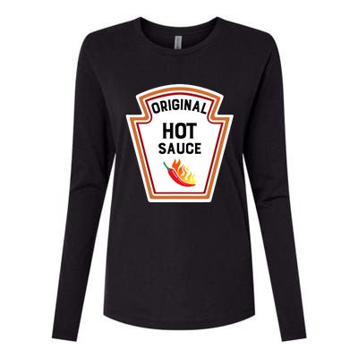 Funny Group Condiments Halloween Costume Original Hot Sauce Womens Cotton Relaxed Long Sleeve T-Shirt