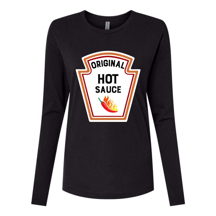 Funny Group Condiments Halloween Costume Original Hot Sauce Womens Cotton Relaxed Long Sleeve T-Shirt