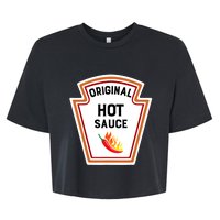 Funny Group Condiments Halloween Costume Original Hot Sauce Bella+Canvas Jersey Crop Tee