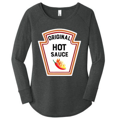 Funny Group Condiments Halloween Costume Original Hot Sauce Women's Perfect Tri Tunic Long Sleeve Shirt