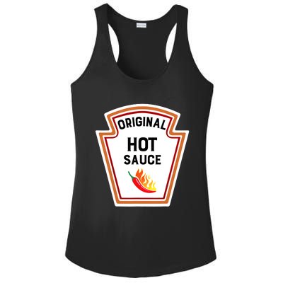 Funny Group Condiments Halloween Costume Original Hot Sauce Ladies PosiCharge Competitor Racerback Tank