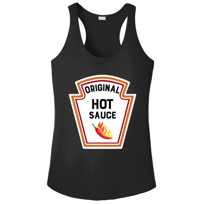 Funny Group Condiments Halloween Costume Original Hot Sauce Ladies PosiCharge Competitor Racerback Tank