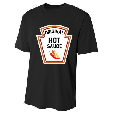 Funny Group Condiments Halloween Costume Original Hot Sauce Performance Sprint T-Shirt