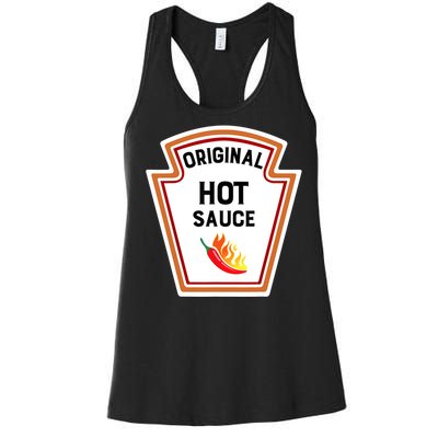 Funny Group Condiments Halloween Costume Original Hot Sauce Women's Racerback Tank