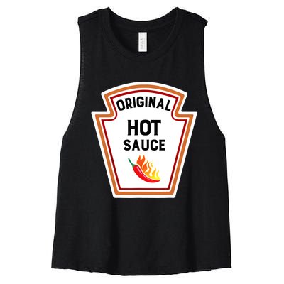 Funny Group Condiments Halloween Costume Original Hot Sauce Women's Racerback Cropped Tank