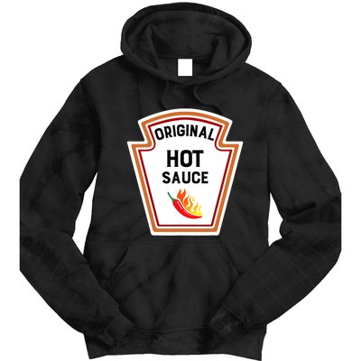 Funny Group Condiments Halloween Costume Original Hot Sauce Tie Dye Hoodie