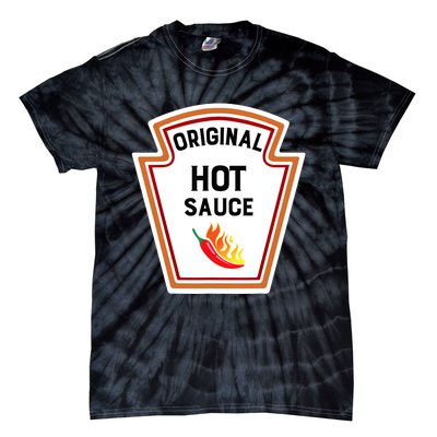 Funny Group Condiments Halloween Costume Original Hot Sauce Tie-Dye T-Shirt