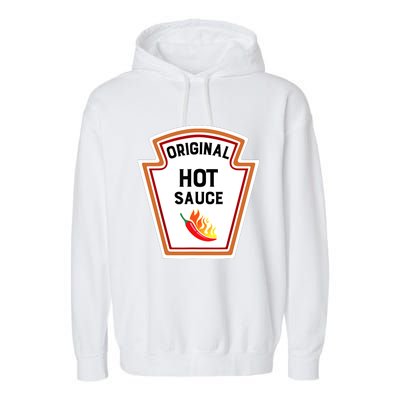 Funny Group Condiments Halloween Costume Original Hot Sauce Garment-Dyed Fleece Hoodie