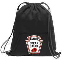 Funny Group Condiments Halloween Costume Tangy Steak Sauce Sweatshirt Cinch Pack Bag