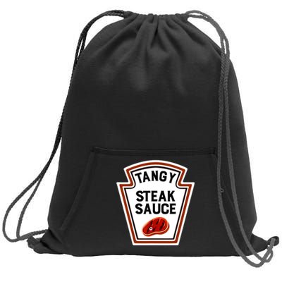 Funny Group Condiments Halloween Costume Tangy Steak Sauce Sweatshirt Cinch Pack Bag