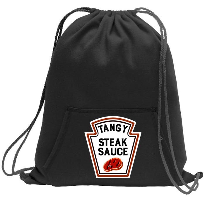 Funny Group Condiments Halloween Costume Tangy Steak Sauce Sweatshirt Cinch Pack Bag