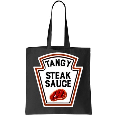 Funny Group Condiments Halloween Costume Tangy Steak Sauce Tote Bag