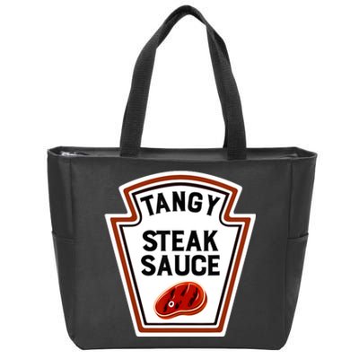 Funny Group Condiments Halloween Costume Tangy Steak Sauce Zip Tote Bag