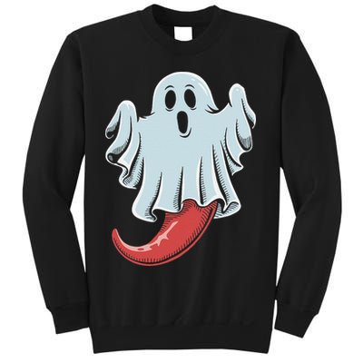 Funny Ghost Chili Pepper Lovers Spooky Halloween Sweatshirt